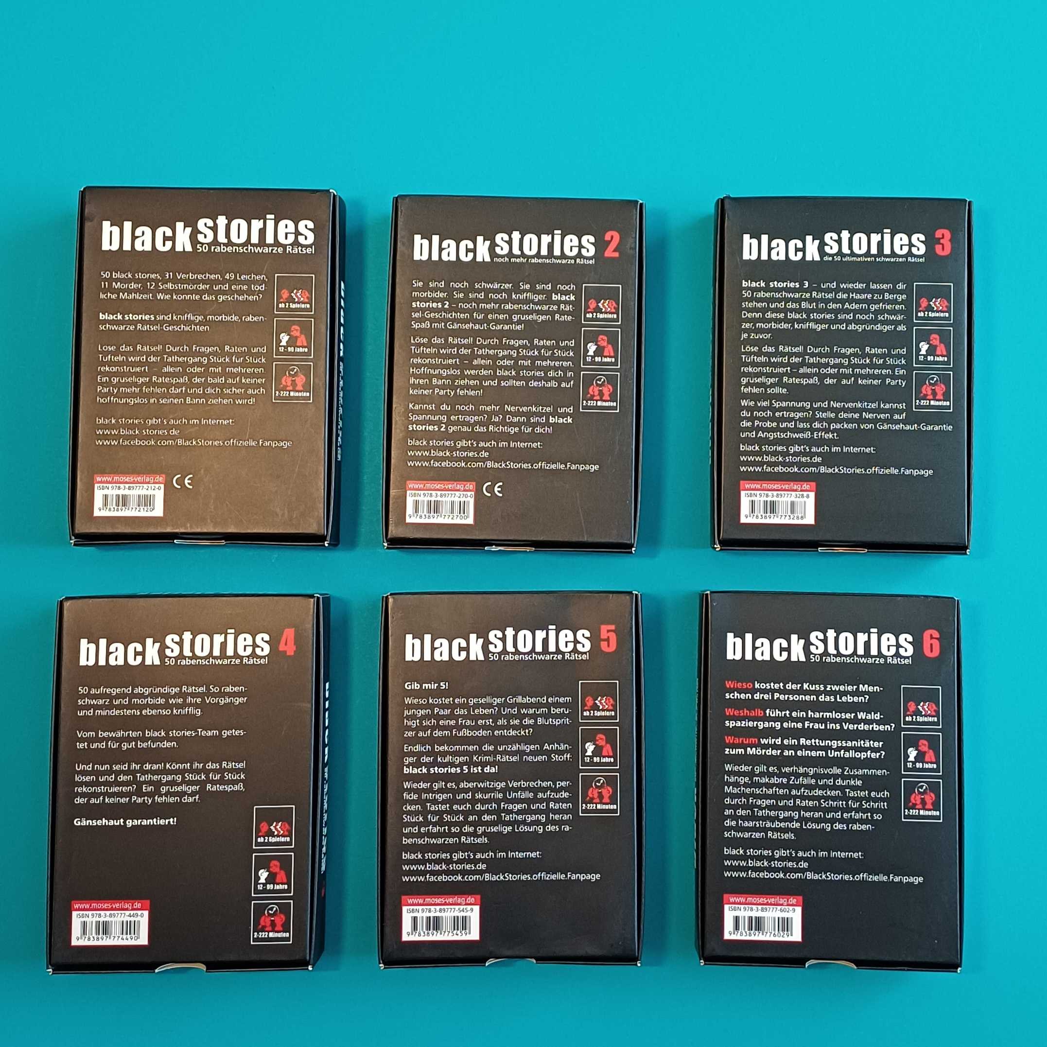 Black Stories Bundle 1–6 – vollständig – sehr guter Zustand – Bild 2