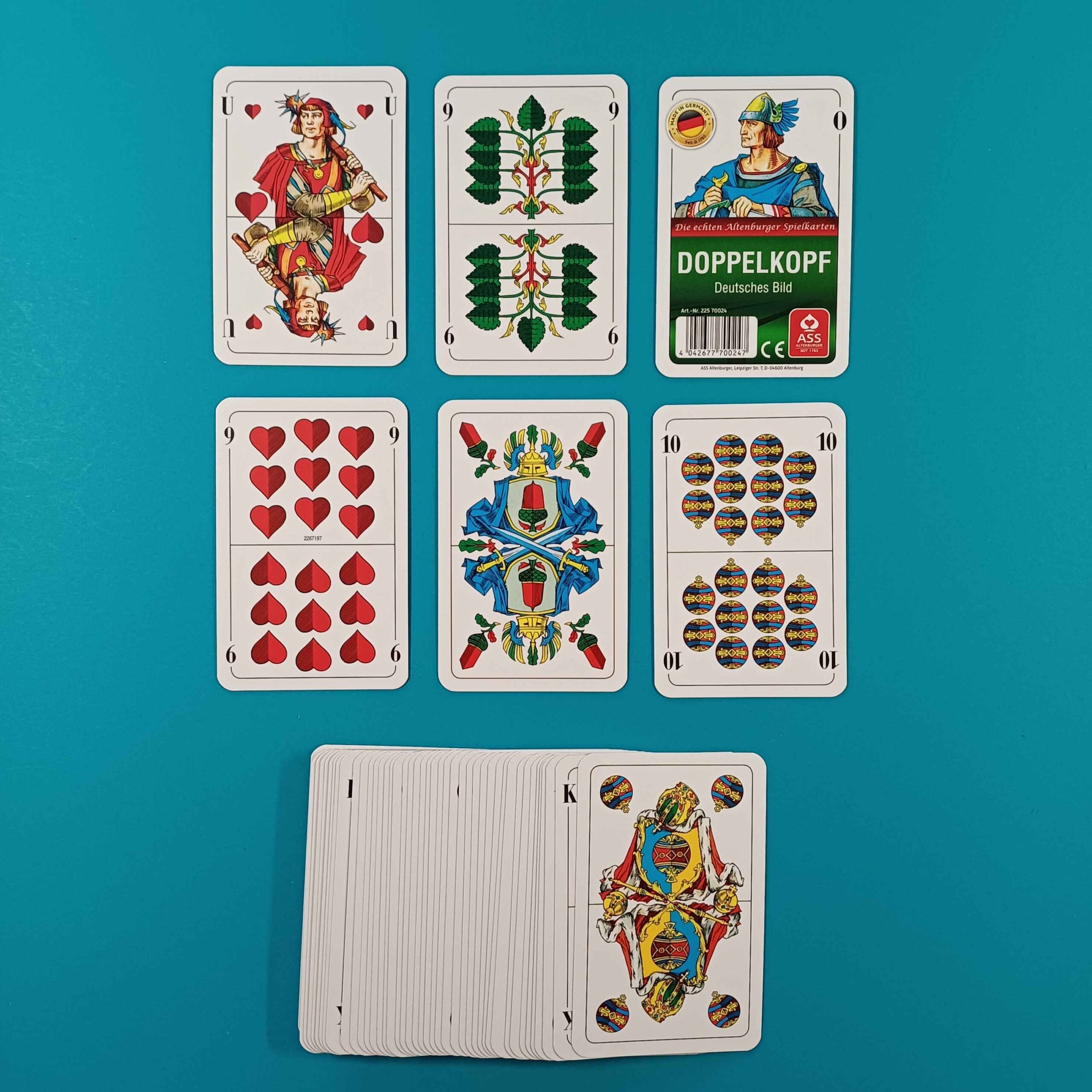Doppelkopf Karten – Deutsches Blatt – wie neu/unbespielt – Bild 2