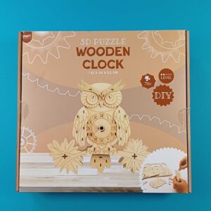 3D Wooden Clock – Holzbausatz, neu