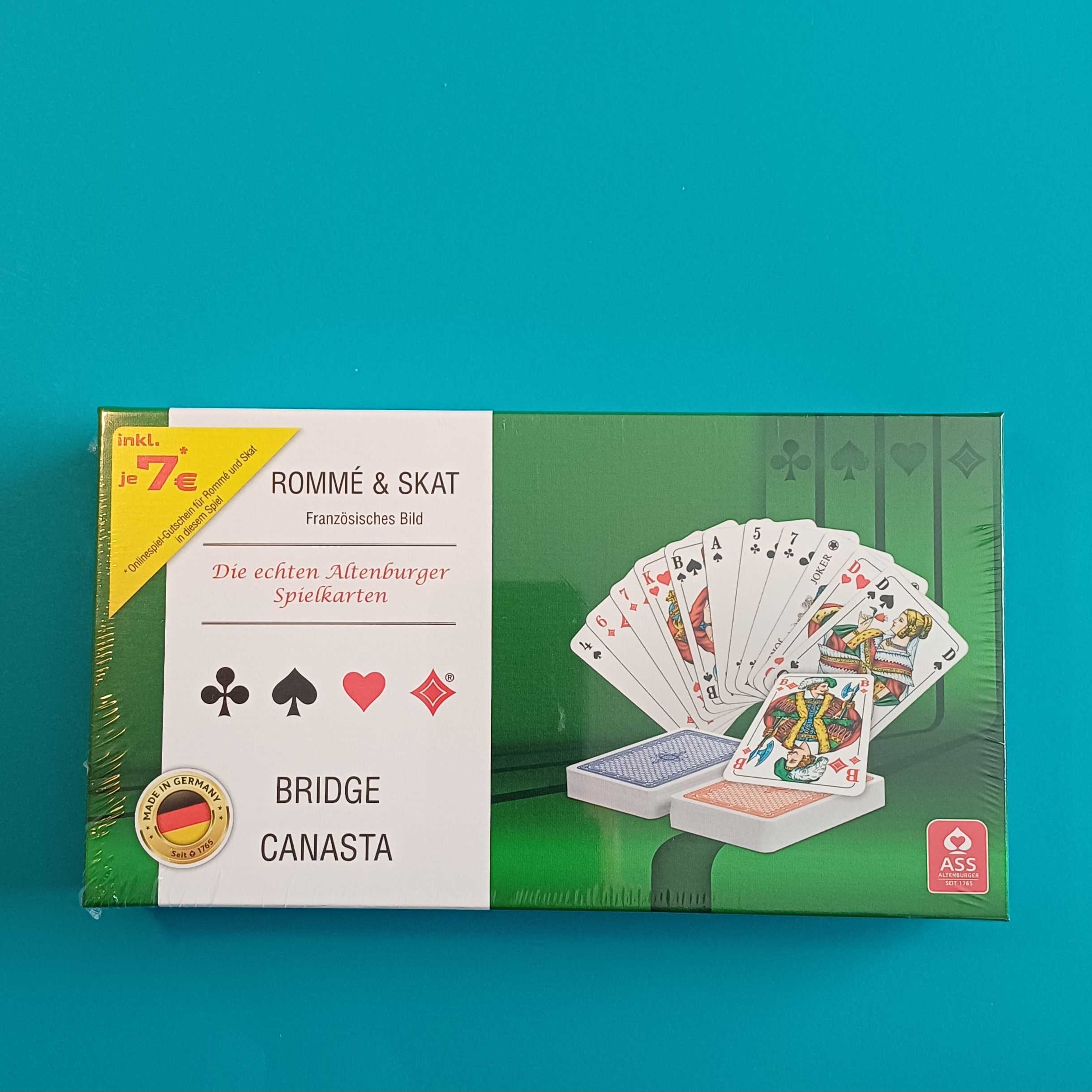 Rommé & Skat – Bridge & Canasta – Französisches Blatt – neu & eingeschweißt