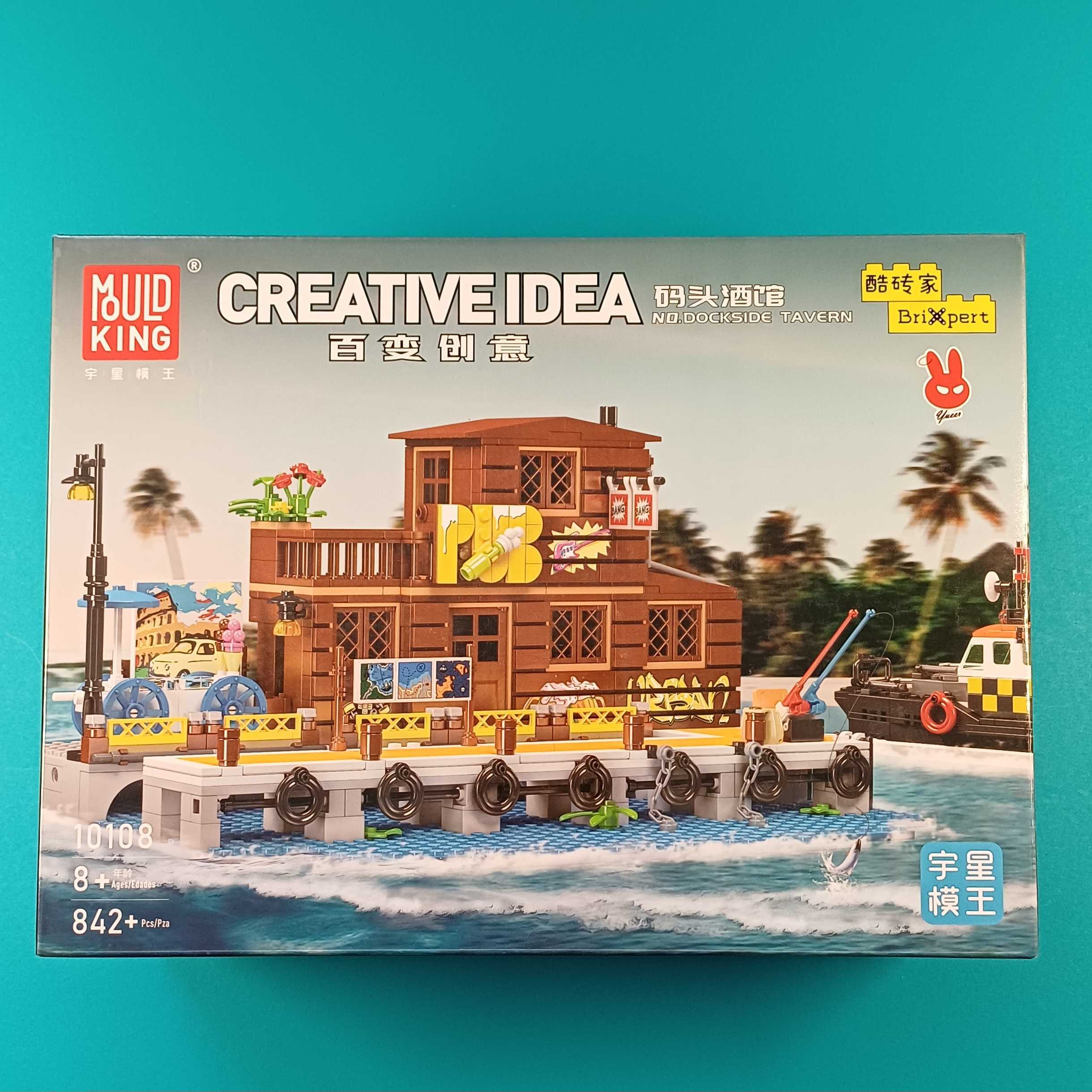 Mould King Dockside Tavern – Klemmbaustein-Set Nr. 10108 (842 Teile) – neu