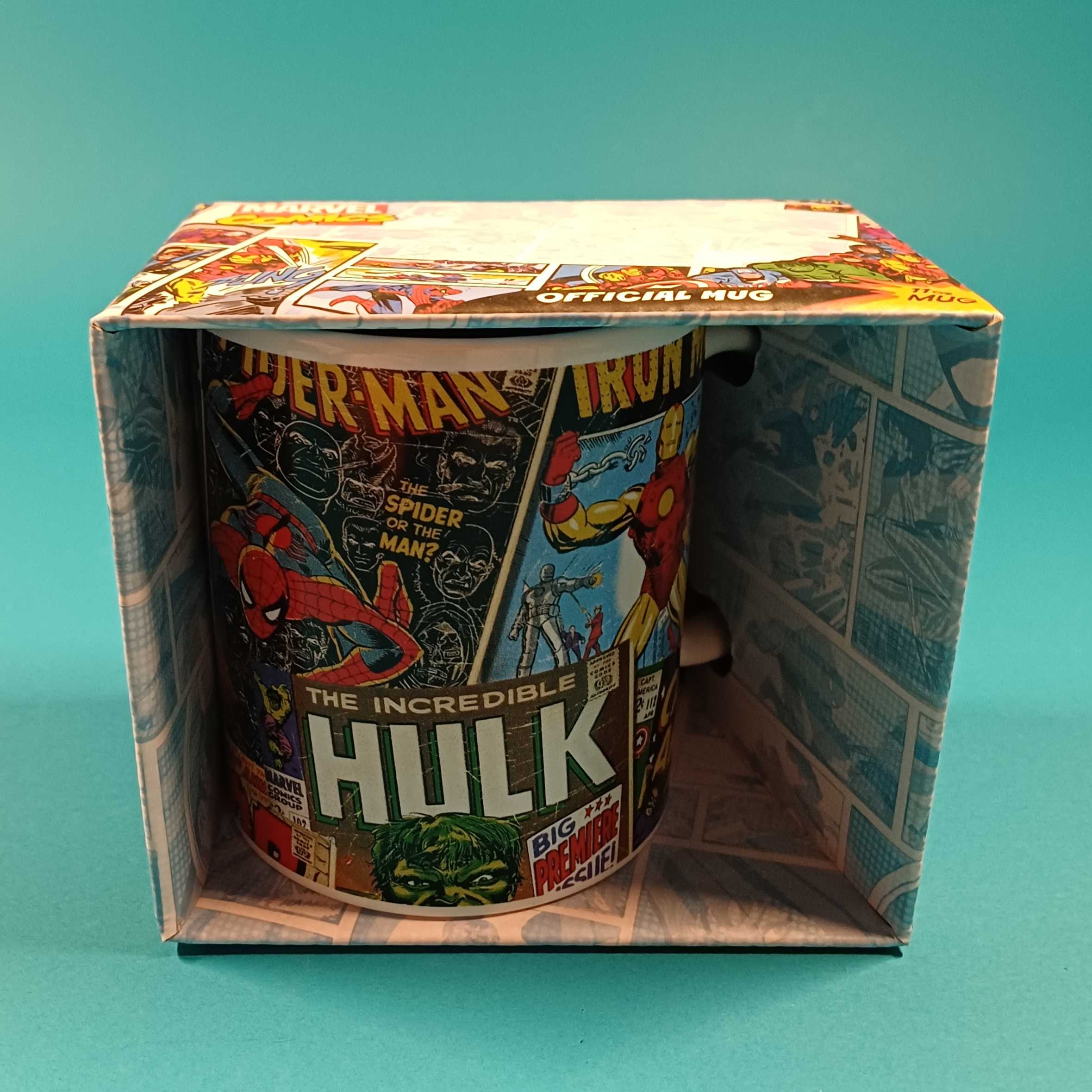 Marvel Retro Comic Covers Tasse – Spider-Man, Hulk, Iron Man, Captain America, Thor