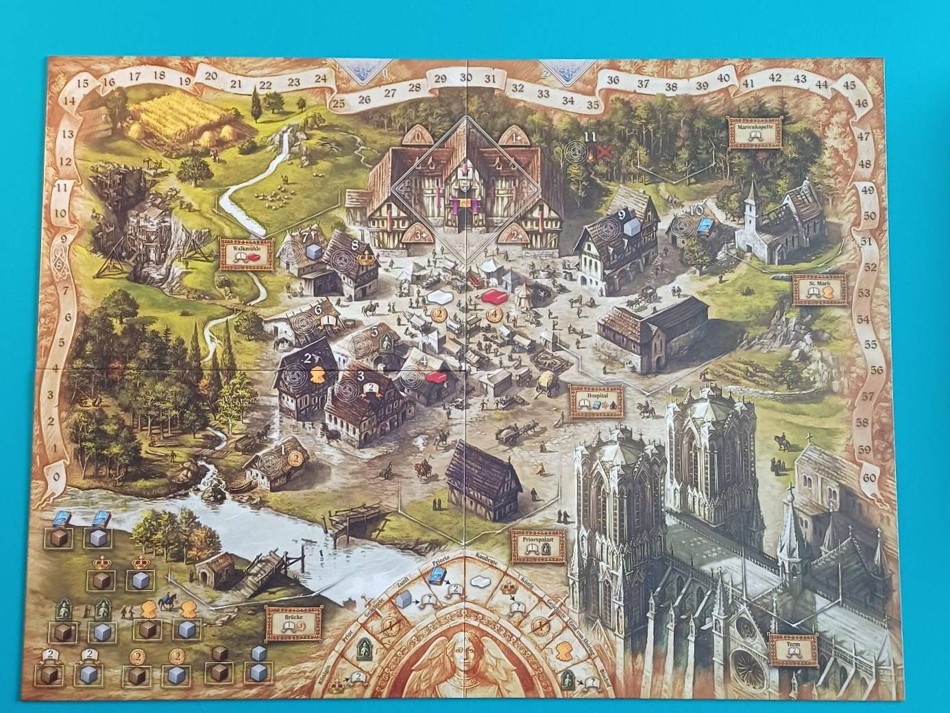 Die Tore der Welt - spielbar (3 Aktionskarten fehlen, für 3 Spieler vollständig) – Bild 4