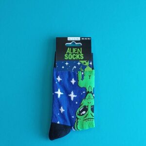 Alien Socks – Space Alien Design – Größe 36–42