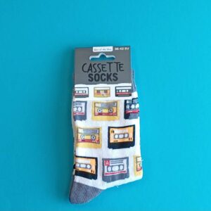 Cassette Socks – Retro Socken mit Kassetten-Motiv – Größe 36–42