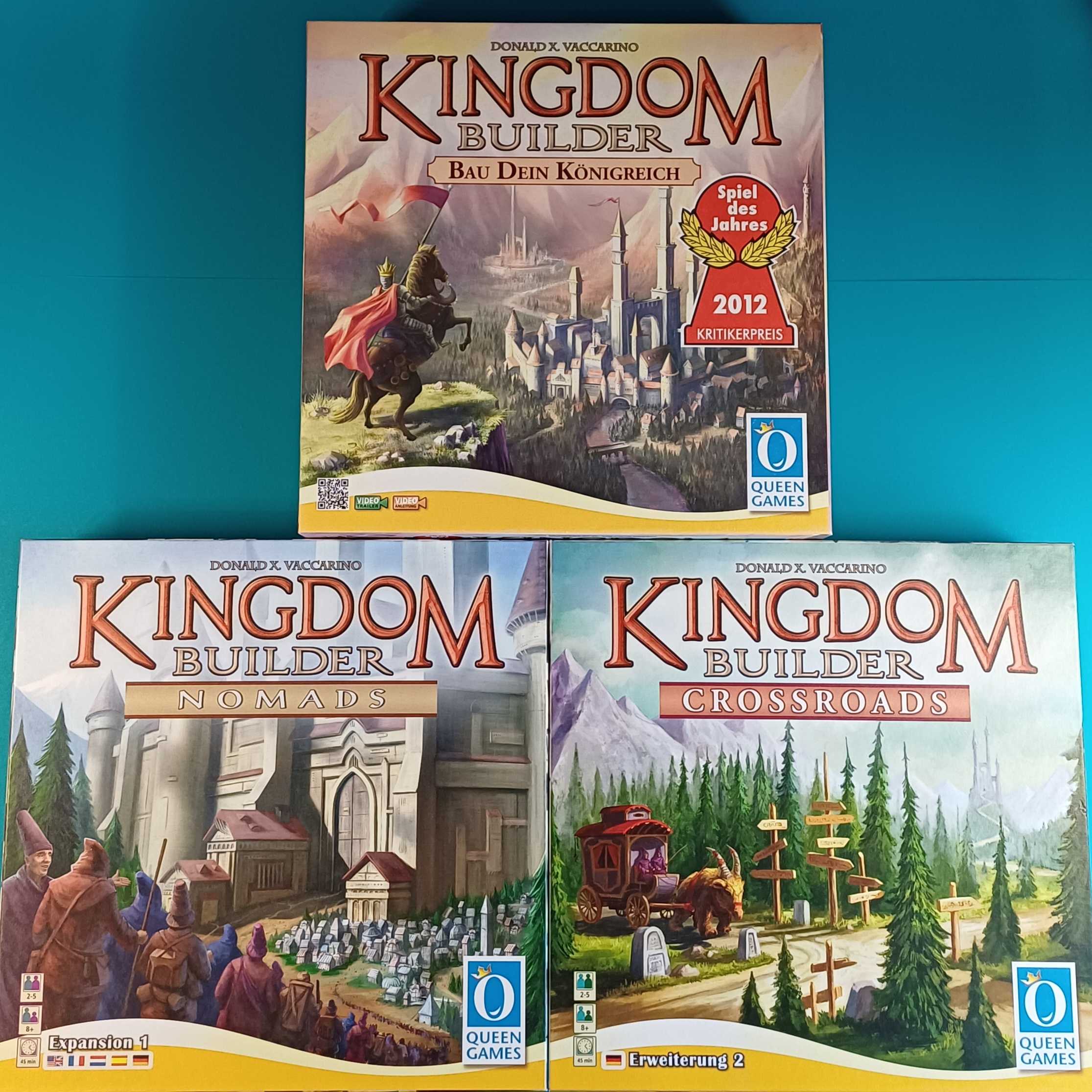 Kingdom Builder - Bundle – Grundspiel + Erweiterungen: Nomads + Crossroads