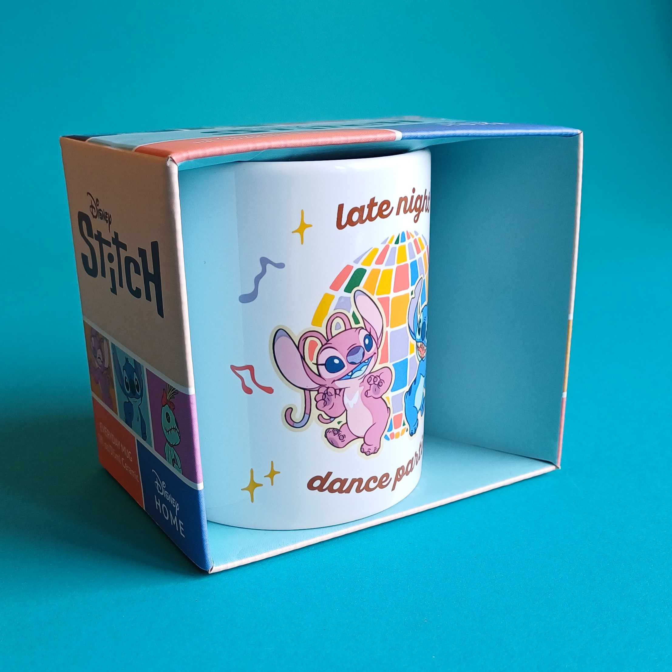 Disney Stitch & Angel Tasse – Late Night Dance Parties Keramik Mug in Geschenkbox – Bild 2