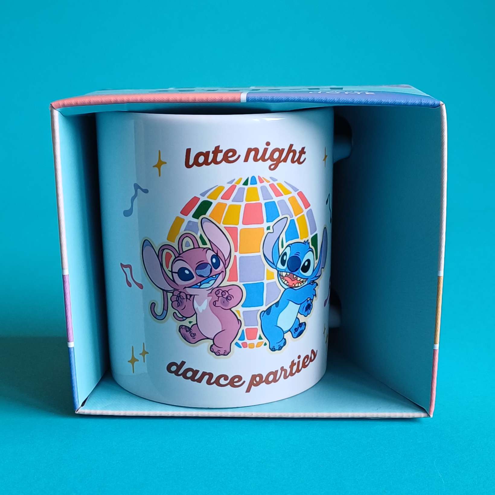 Disney Stitch & Angel Tasse – Late Night Dance Parties Keramik Mug in Geschenkbox – Bild 3