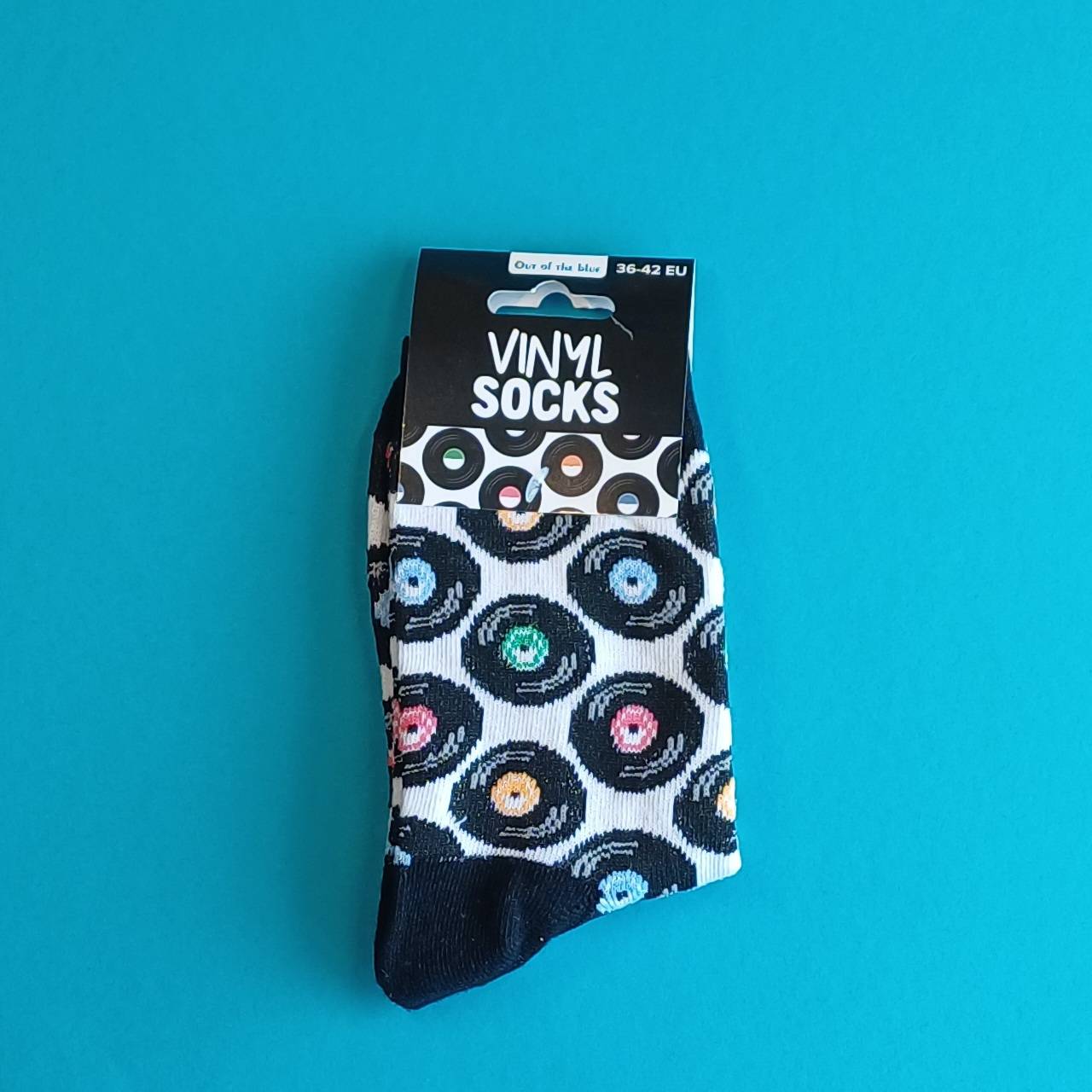 Vinyl Socks – Socken mit Schallplatten-Motiv – Größe 36–42