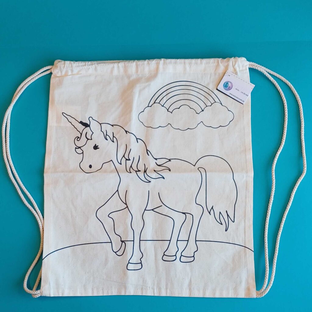 Turnbeutel Einhorn zum Ausmalen