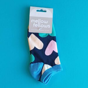 mellow fellows Everyday Sneaker Socks – Herzdesign - Größe 36 - 41