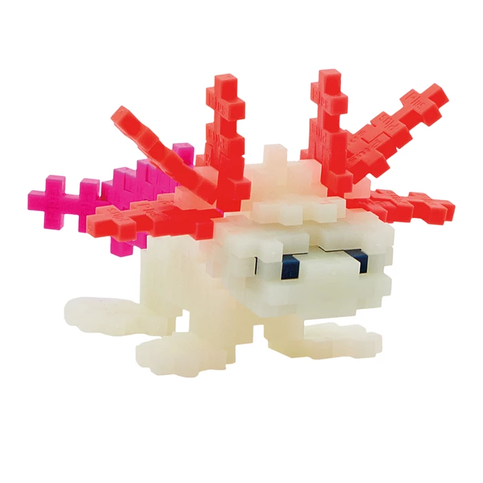 Plus-Plus Axolotl – Glow in the Dark – 100 Kreative Bausteine