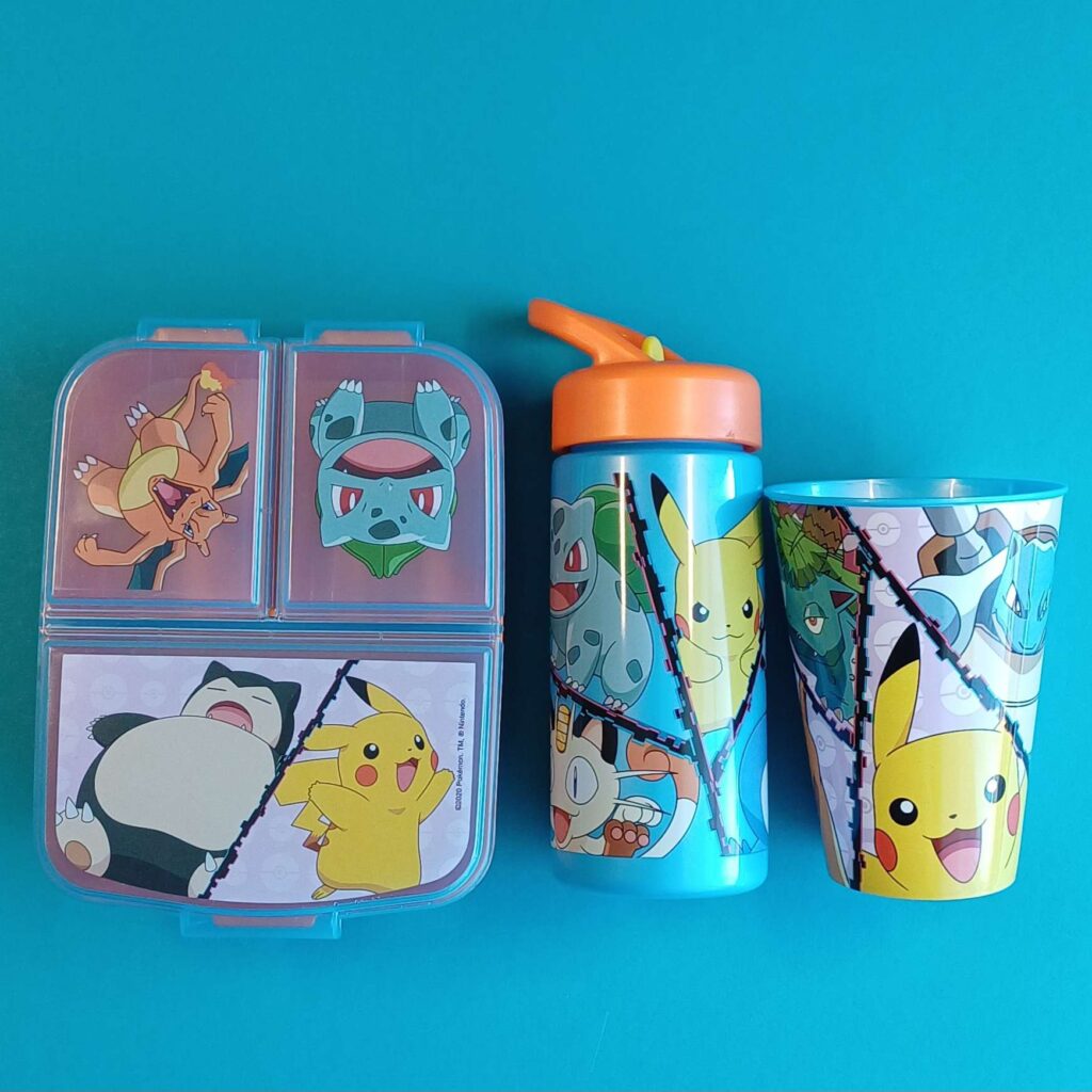 Pokémon Set - Brotdose, Trinkflasche & Becher