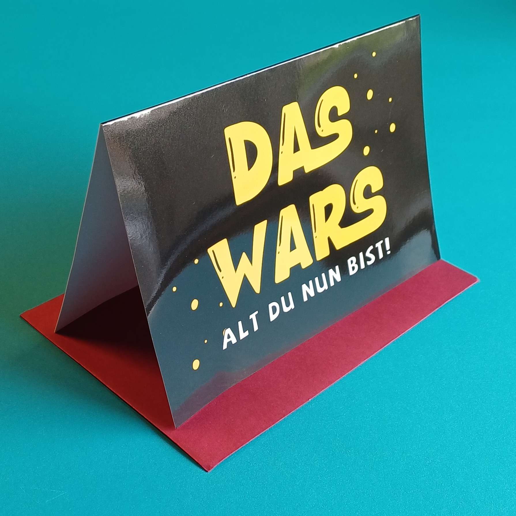 Glückwunschkarte „Das Wars – Alt du nun bist!“ mit Umschlag – Bild 3