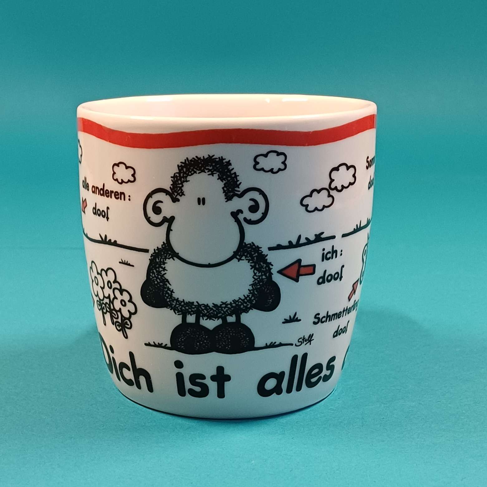 Sheepworld Tasse – Ohne Dich ist alles doof