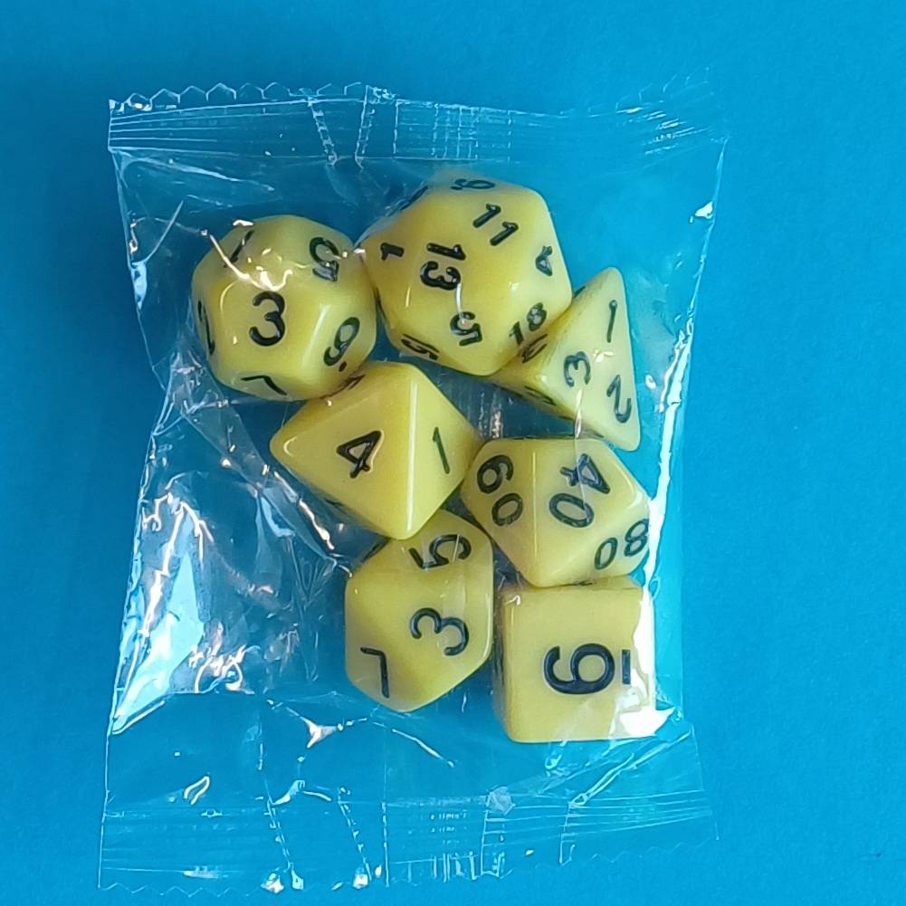 Polyhedral Dice Set – 7-teiliges Rollenspiel-Würfelset (inkl. Samtbeutel) – Bild 13