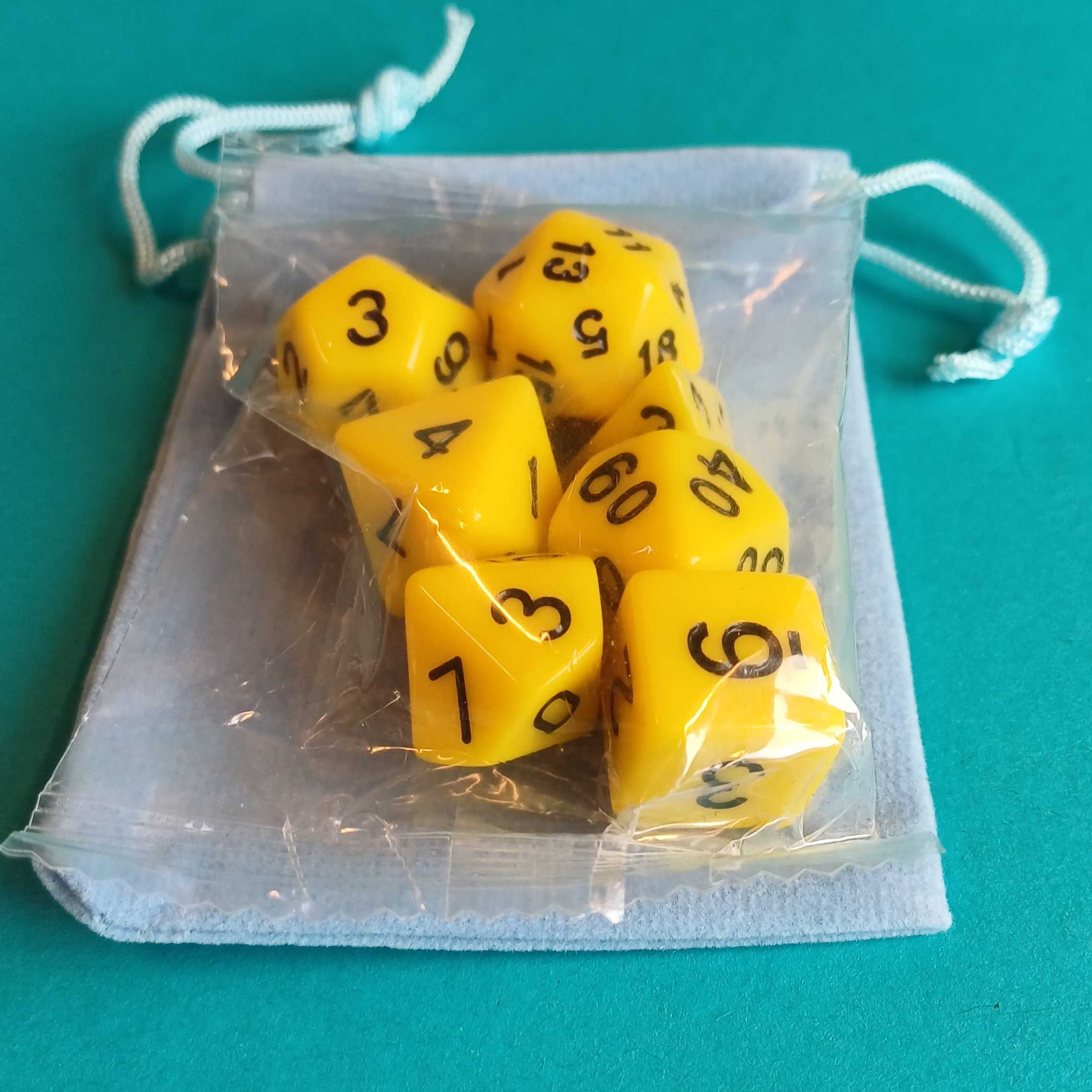 Polyhedral Dice Set – 7-teiliges Rollenspiel-Würfelset (inkl. Samtbeutel) – Bild 14
