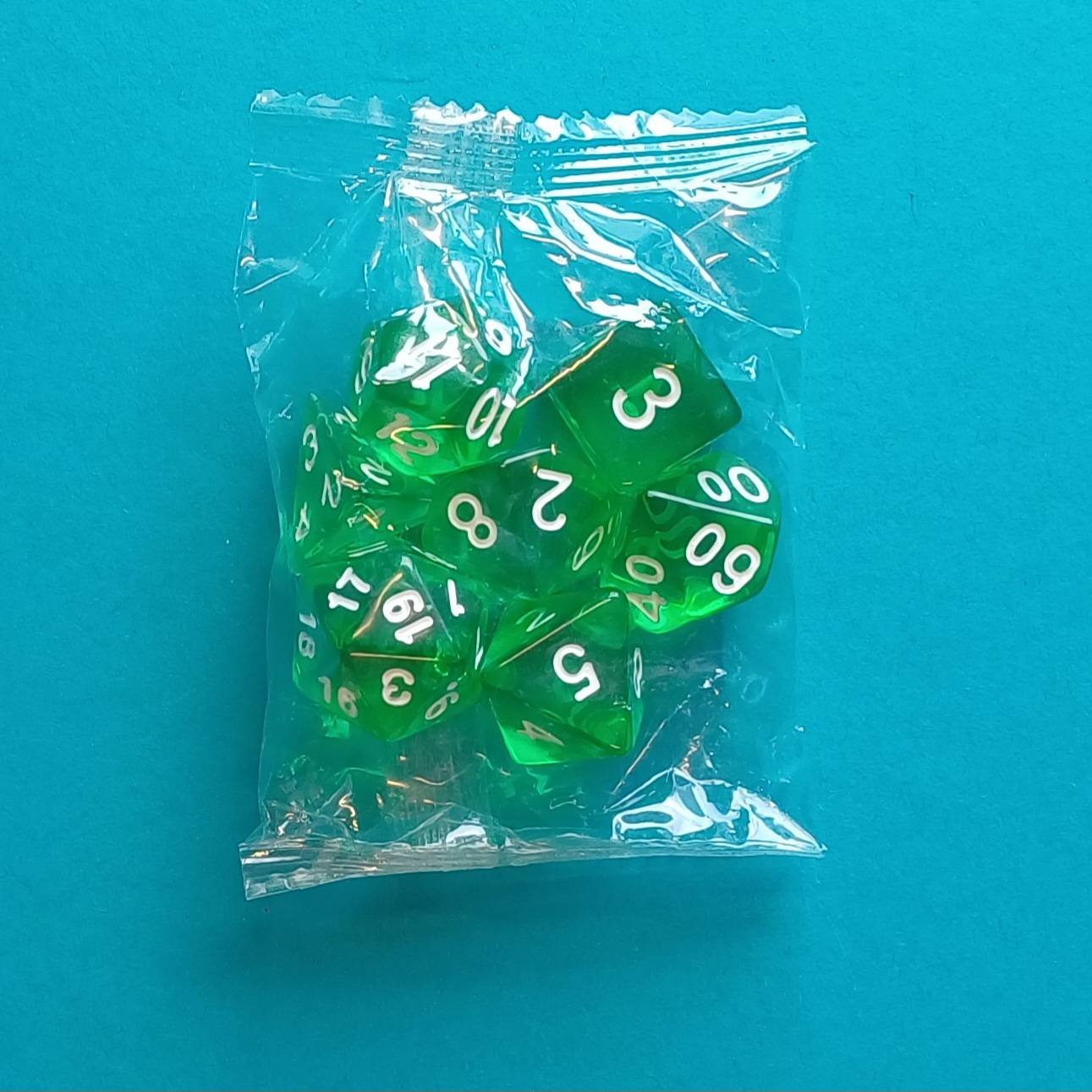 Polyhedral Dice Set – 7-teiliges Rollenspiel-Würfelset (inkl. Samtbeutel) – Bild 2