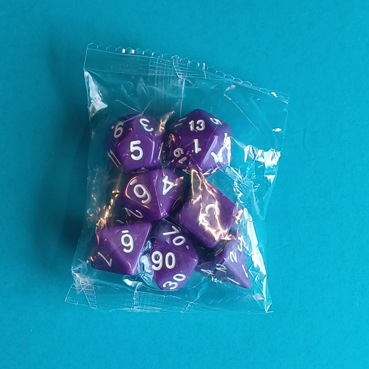 Polyhedral Dice Set – 7-teiliges Rollenspiel-Würfelset (inkl. Samtbeutel) – Bild 6