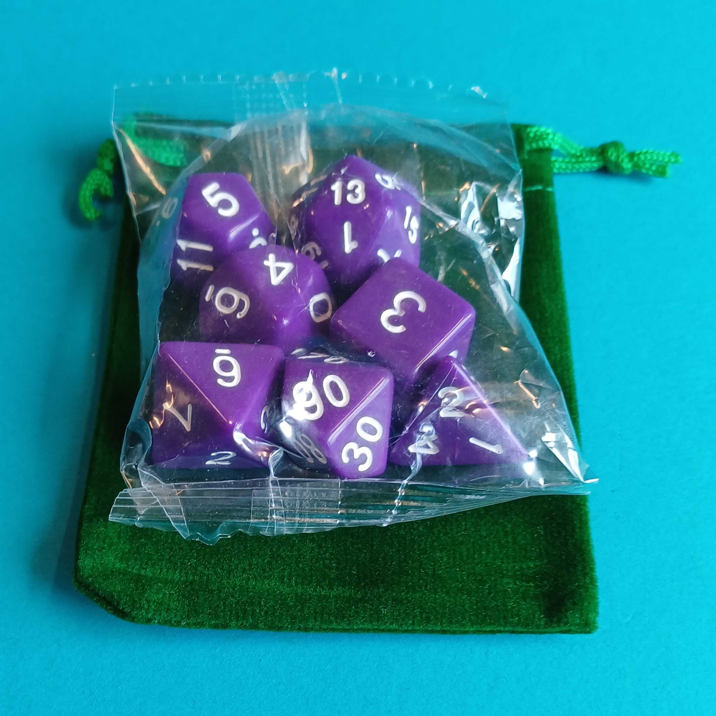 Polyhedral Dice Set – 7-teiliges Rollenspiel-Würfelset (inkl. Samtbeutel) – Bild 7