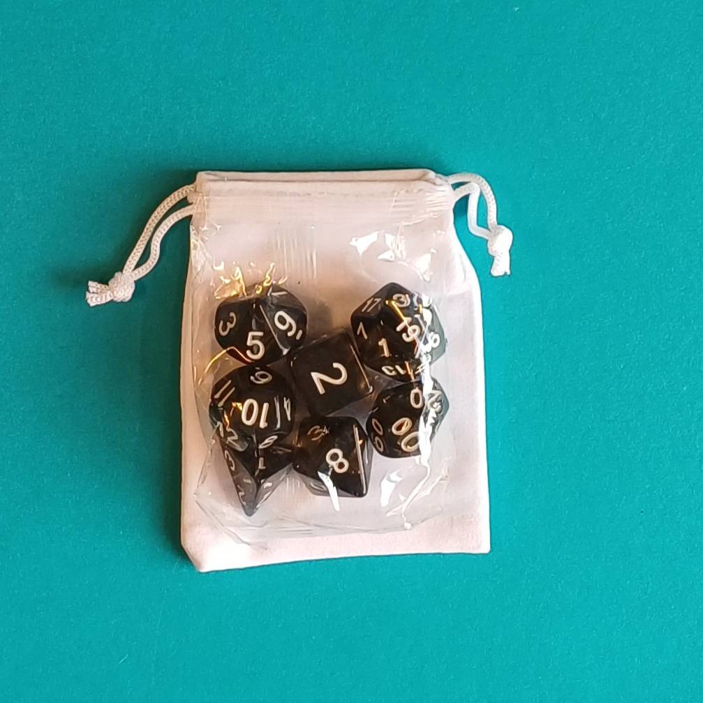 Polyhedral Dice Set – 7-teiliges Rollenspiel-Würfelset (inkl. Samtbeutel) – Bild 9