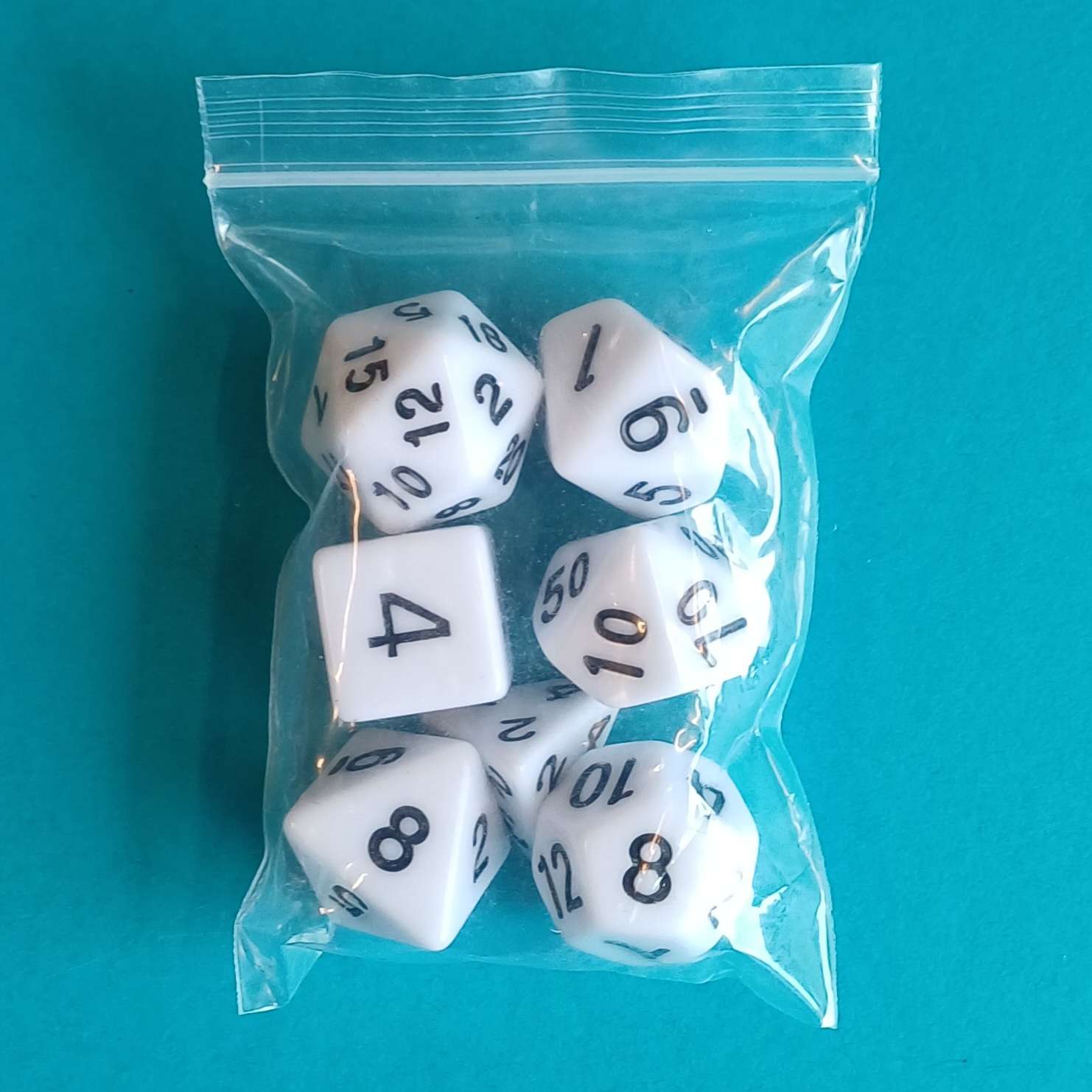 Polyhedral Dice Set – 7-teiliges Rollenspiel-Würfelset (inkl. Samtbeutel) – Bild 4