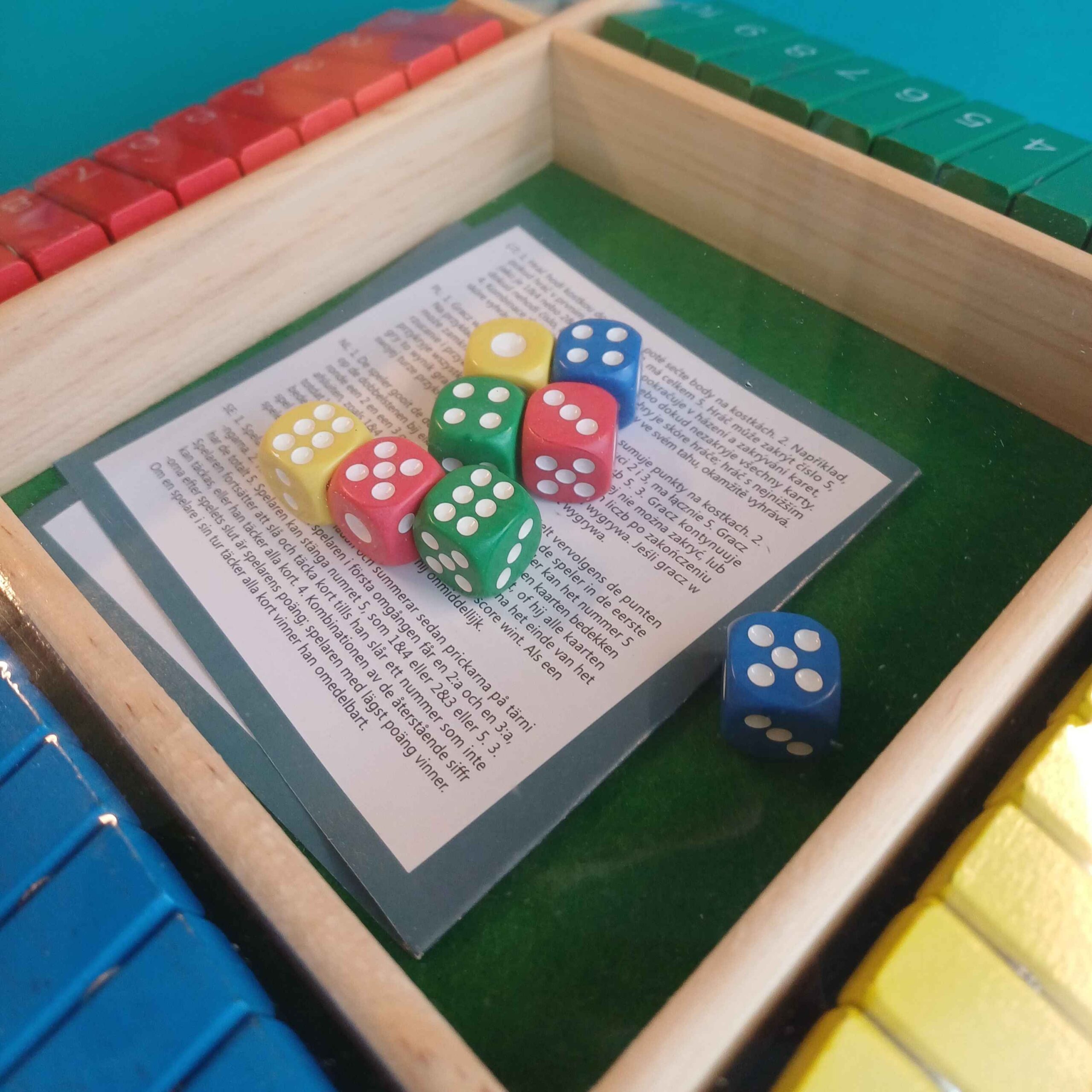 Shut the Box – Holz-Würfelspiel für 2–4 Spieler – Bild 2