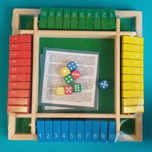 Shut the Box – Holz-Würfelspiel für 2–4 Spieler