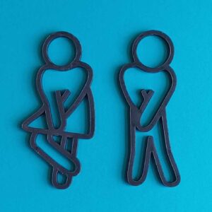 WC-Türschilder Set – Damen & Herren (selbstklebend)
