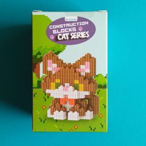 Construction Blocks – Cat Series – Braun-weiße Katze