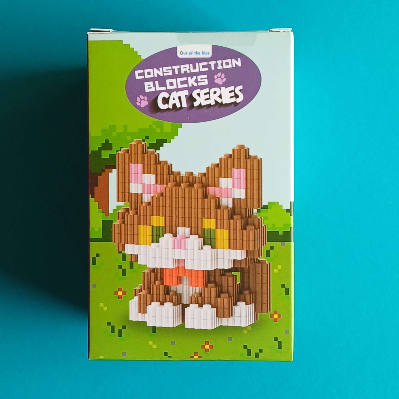 Construction Blocks – Cat Series – Braun-weiße Katze