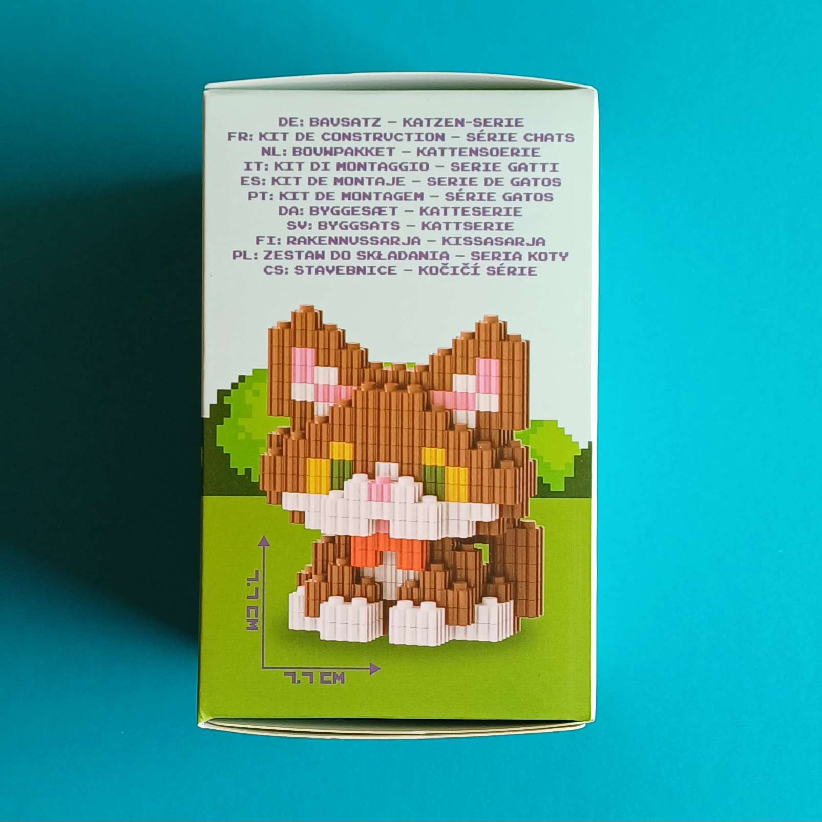 Construction Blocks – Cat Series – Braun-weiße Katze – Bild 2