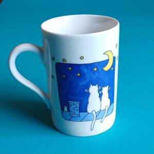 Könitz Tasse – Katzen unterm Sternenhimmel