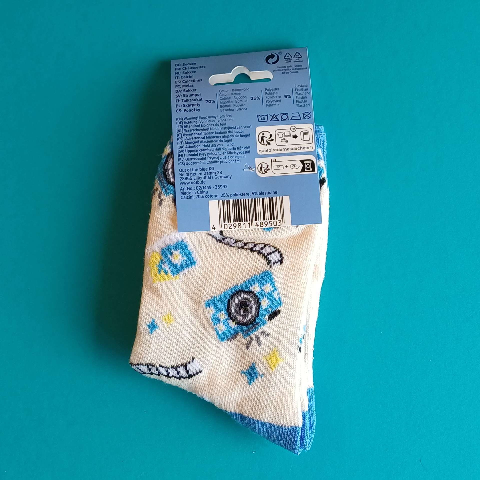 Photography Socks – Kamera Design – Größe 36–42 – Bild 2