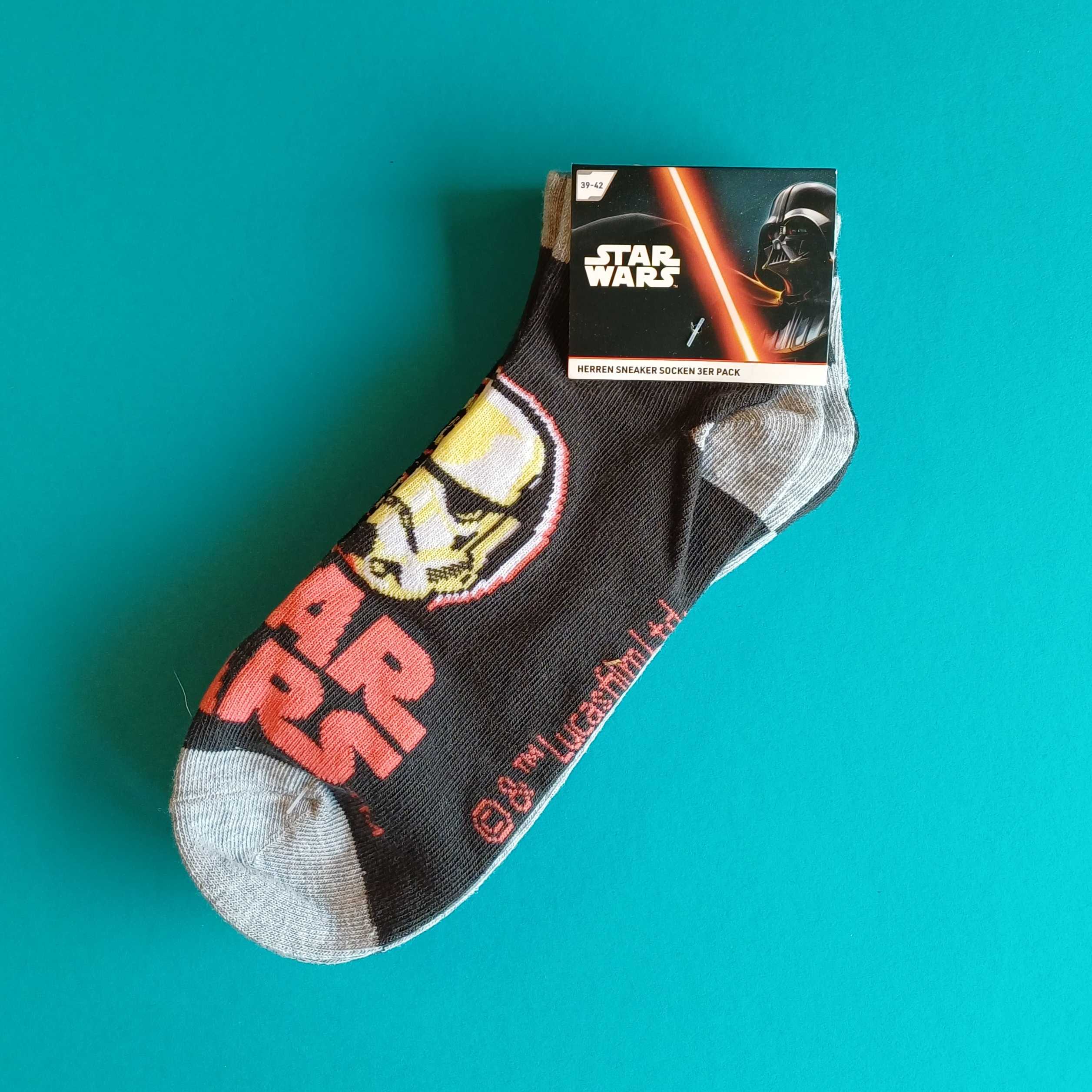 Star Wars Sneaker-Socken 3er-Set – Größe 39–42