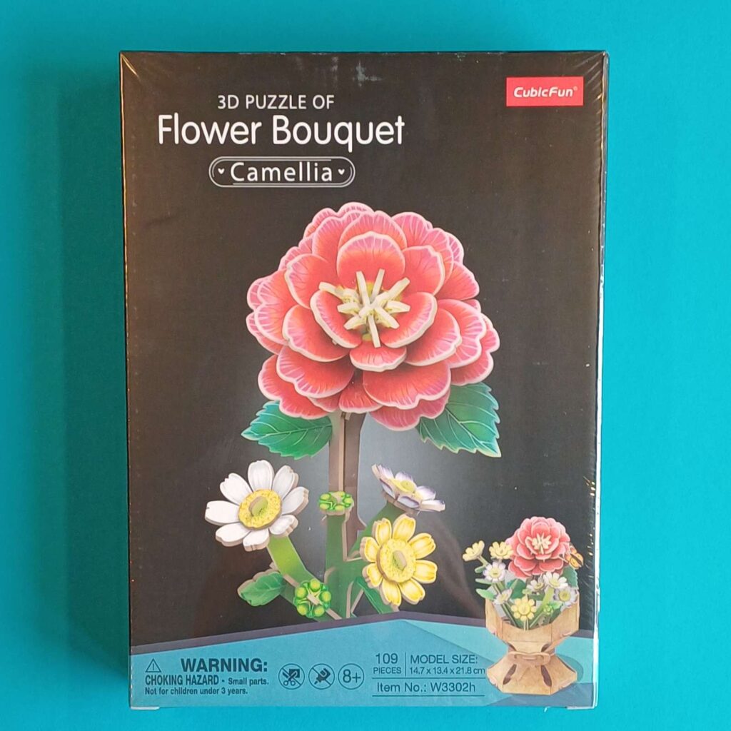 CUBICFUN 3D Puzzle – Blumentopf Kamelie – 109 Teile