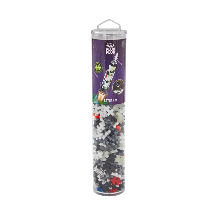 Plus-Plus Kreativ Bausteine – Saturn V Rakete – Glow in the Dark – 240 Teile – Bild 2