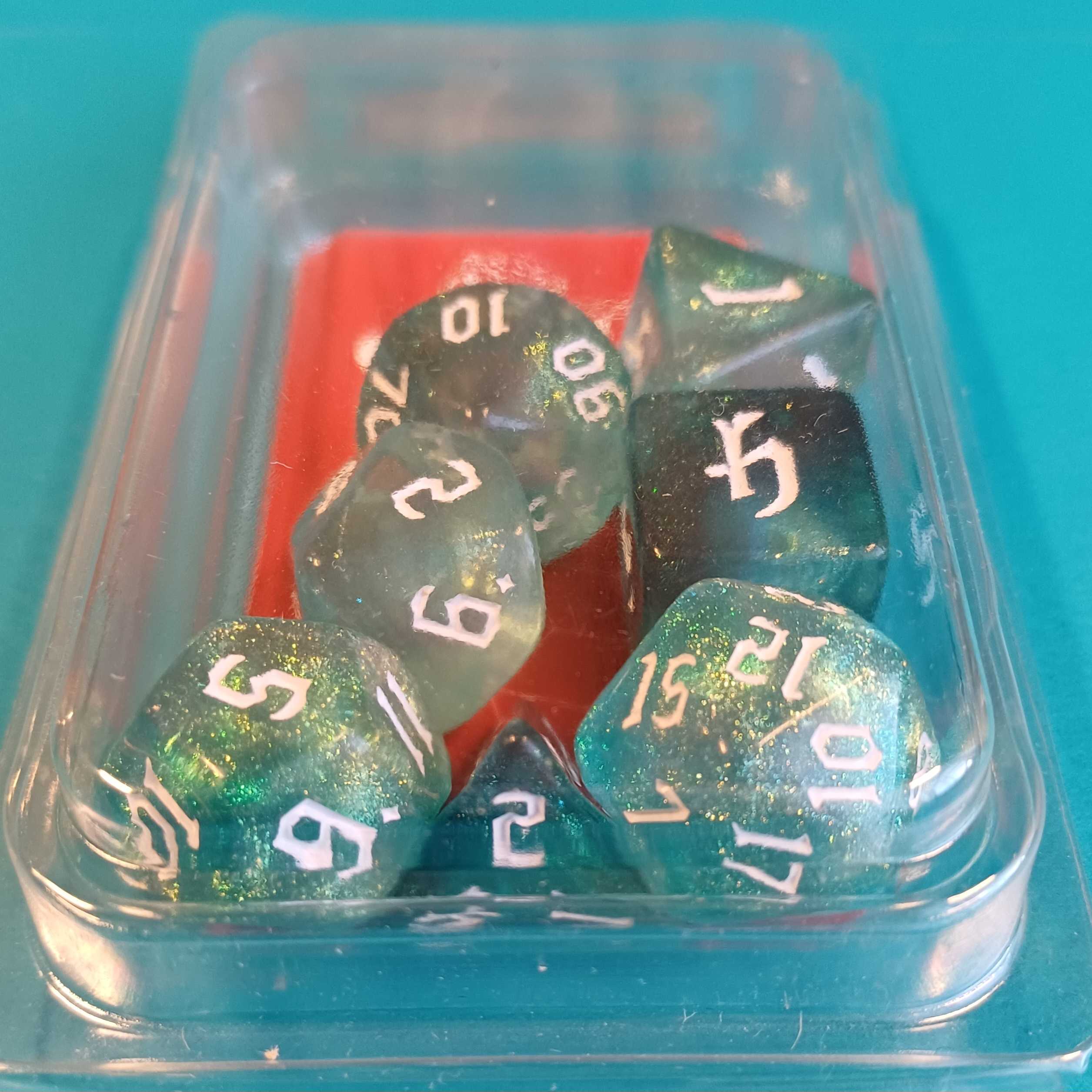 Würfelset Galaxy – Aquamarin – Bild 2