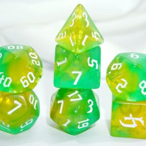 Würfelset Galaxy – Yellow Opalit