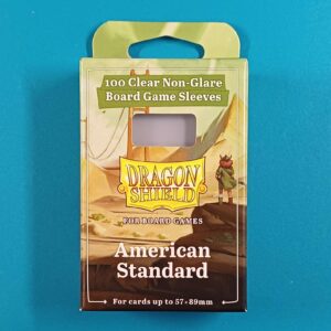 Dragon Shield: 100 Board Game Sleeves Clear/NonGlare – American Standard